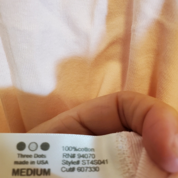 Three Dots cotton pink shirt - Picture 3 of 7